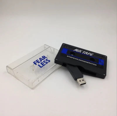 믹스테이프 카세트 USB 플래시 드라이브 녹음 테이프 USB 플래시 드라이브 사용자 정의 인쇄 카세트 테이프 USB 펜 드라이브